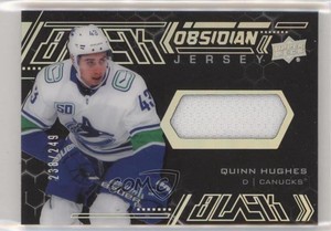 2020-21 SPx UD Black Obsidian Jersey /249 Quinn Hughes #OJ-QH