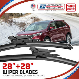Front Windshield Wiper Blades Pair 28"+28" All Season For Ford Escape 2013-2019