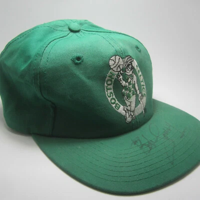 *VINTAGE* Boston Celtics Hat w/ Bob Cousy Autograph! NBA Basketball Game Ticket - Image 1 of 4