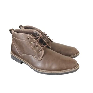Perry Ellis Portfolio Kale Chukka Boots Ankle Brown Leather Size 11.5 - Picture 1 of 14