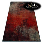 Orientalne dywany z naturalnej wełny "OMEGA" TOGO czerwony rubin retro abstrakcja Najlepsza jakość
