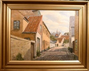 ERIK OSTERBERG! SCENERY FROM RANDERS - DK WITH OLD HOUSES - Picture 1 of 5