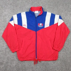 Vintage Team USA Jacket Mens Medium Red White Blue Soccer Football Windbreaker - Picture 1 of 15