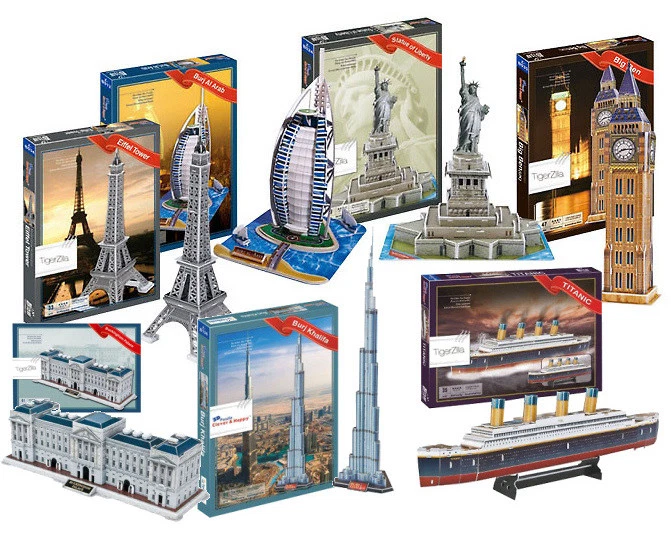 Puzzle 3D Modelli Empire State Building Space Shuttle Torre Eiffel di Londra - Immagine 1 di 1