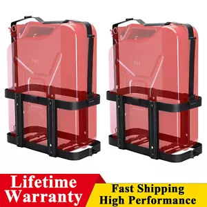 2Pcs Jerry Can Holder Mount Gas Rack Fuel Gasoline Military Metal 20L 5.28 Gal - Picture 1 of 12