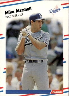 1988 Fleer #522 Mike Marshall Los Angeles Dodgers - Image 1 of 2