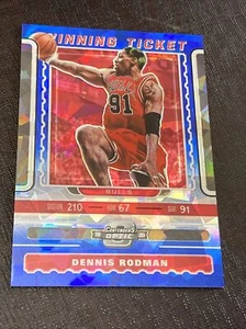 Dennis Rodman 2019-20 Contenders Optic Winning Ticket Blue Cracked Ice Prizm Wow - Picture 1 of 4