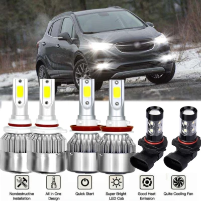 KIT COMBINADO DE BOMBILLA ANTINIEBLA ALTA BAJA PARA BUICK ENCORE 2013-2018 Cantidad 6 Foto 1 de 4