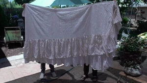 Vintage Muster-Baumwolle kleine Rosen Königin Landhaus Kern romantisch Designer Bett Rock - Bild 1 von 6
