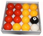 TGA Sports Billiard Balls Red and Yellow Pool Ball Set 2-1/4 Inch Billiards