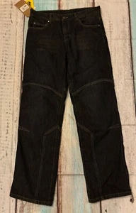 Nuevos pantalones de mezclilla Iron Workers Harden Aramid para motocicleta para hombre azul oscuro 34x32 rodilleras - Imagen 1 de 13