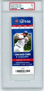 2015 Chicago Cubs boleto completo Kris Bryant MLB debut béisbol PSA 9 como nuevo raro - Imagen 1 de 1