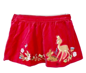 Disney Skirt Girls 4 Red Velvet Bambi Rabbit A-Line Bottoms Casual Kids Youth - Picture 1 of 11