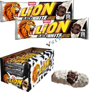 Barra de chocolate blanco y negro Nestlé Lion 42 g oblea crujiente golosina edición limitada - Imagen 1 de 6