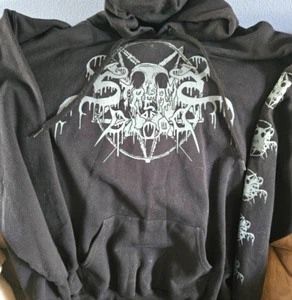 Sudadera con Capucha STREAMS OF BLOOD Usada Suavemente Metal Negro Estampado con Capucha - Imagen 1 de 6