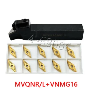 Inserto de carburo de fresado VNMG160404 VNMG331 + MVQNR1616K16 soportes para herramientas de torneado de torno - Imagen 1 de 6