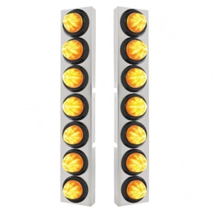Kenworth Air Cleaner Bracket w/ Lights & Grommets - Amber LED/Amber Lens - Bild 1 von 6
