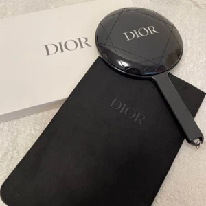 Dior Hand Mirror Black Logo CD 23 x 13cm w/Box & Case Novelty 2024/Jan - Picture 1 of 9