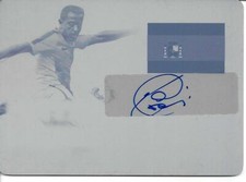 XAVI HERNANDEZ 2015 LEAF LEGENDS OF SPORT YELLOW PRINTING PLATE AUTO #ED 1/1