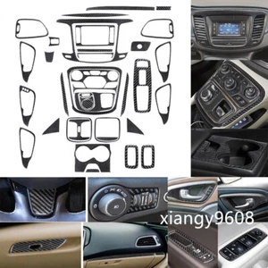 Kit For Chrysler 200 2015-17Carbon Fiber Interior Full Set Decorative Trim 35Pcs - Foto 1 di 18