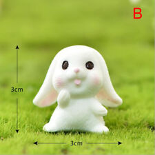 Mini Rabbit Easter Decor Hare Animal Figurine Resin Craft Bunny Garden Ornam F❤J