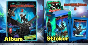 Drachen zähmen leicht gemacht 3 - 1 Display mit 36 Tüten + Sammelalbum - NEU OVP - Bild 1 von 3