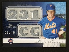 2008 Topps Sterling Career Stats Tom Seaver /10 Game Used Jersey
