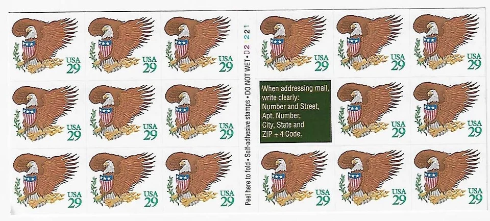 US Eagle Green Denomination 29c Stamp Scott #2596a - Image 1 of 1