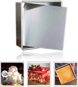 Anodized Aluminum 8-inch Square Cheesecake Pan Chiffon Cake Mold Baking Mold - Picture 1 of 10
