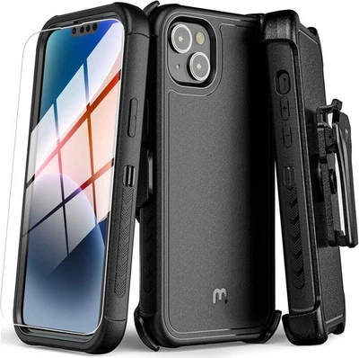 MYBAT Pro Shockproof Maverick Series Case With Belt Clip For IPhone 14 / 13/ 16e - Image 1 of 4