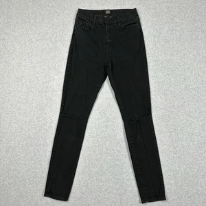 Pantalones de mezclilla BDG ajustados para mujer 27 ramitas tiro alto desgastados rasgados negros - Imagen 1 de 11