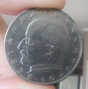 SCARCE COLLECTIBLE COIN 1958 J GERMANY GERMAN 2 DEUTSCHMARK BUNDES REPUBLIC - Picture 1 of 10