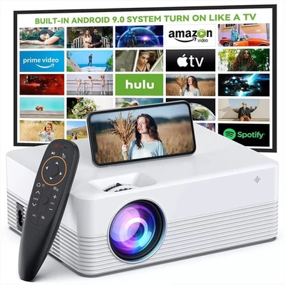 UHD 4K Mini Beamer Heimkino LED Projektor WiFi Bluetooth Android Taschenkino DE - Image 1 of 4