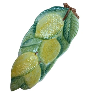 Hermoso plato de cerámica con cuchara de limón hecho en Italia  - Imagen 1 de 6