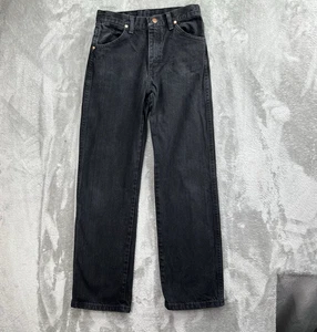 Pantalones de mezclilla Wrangler para niño corte vaquero corte original en negro talla 14 regular 27x28 - Imagen 1 de 10