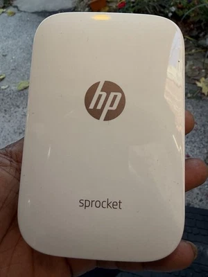 HP Sprocket Portable Photo Printer X7N07A White Tested Works Bluetooth ZINK - Image 1 of 2