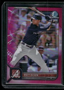 2022 Bowman Chrome #60 Matt Olson Fuchsia Refractor #/299 - Picture 1 of 2