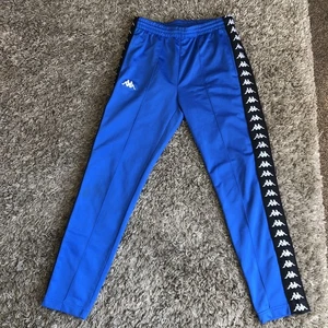 Kappa Tracksuit Bottoms Mens Small navy Poppers Logo Joggers Track Gym Retro - Picture 1 of 12