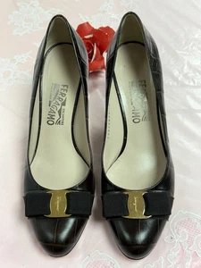 Salvatore ferragamo-Mujer-DG034821-Marrón Croco Cuero Zapatos de tacón.Us-8.5B.I - Imagen 1 de 14