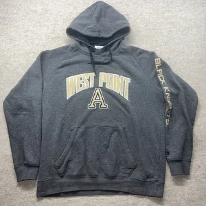 West Army Black Knights Hoodie Fleece linded Embroidered Large Gray - Picture 1 of 6