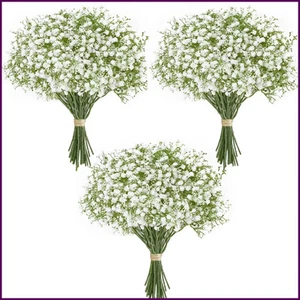 10/15 Stück Kunstblumen Baby Atem Blume Fake Gypsophila für Hochzeit Party - Bild 1 von 27