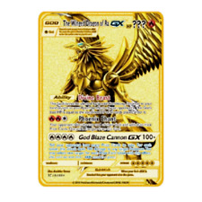 Tarjeta de Pokémon El Dragón Alado de Ra GX Oro Holo Lámina Pokémon Tarjeta Bestia Divina