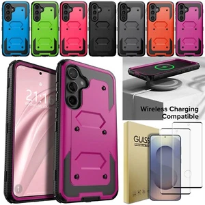 Rubber Case Bumper Cover Tempered Glass For Samsung Galaxy S25 Plus/S25 Ultra 5G - Bild 1 von 63