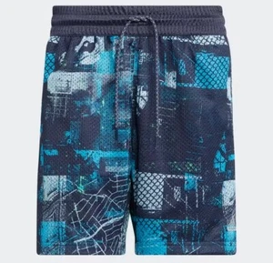 adidas Damian Lillard Shorts Dame Dolla Reversible Men's Size 2XL Blue HE6374 - Picture 1 of 9