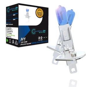 2 x H1 Birnen P14.5s Halogen Auto Lampen Glühbirnen 6000K 55W Xenon Optik 12V - Bild 1 von 7