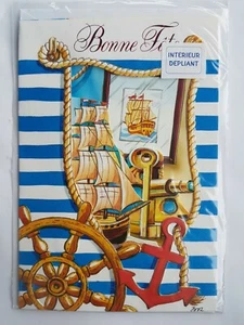 NEUF CARTE BONNE FÊTE + ENVELOPPE !! 10 CARTES ACHETÉES = PORT GRATUIT marin - Picture 1 of 1