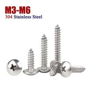 304 Stainless Steel Phillips Truss Head Screw Pan Head Bolts Self Tapping Screws - Picture 1 of 84