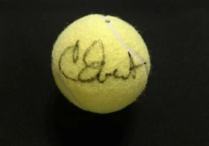 1995 Tennis HOF Chris Evert Signed Tennis Ball COA - Picture 1 of 1