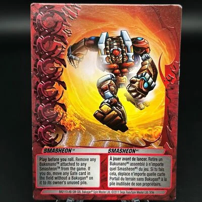 Bakugan SMASHEON Red Ability Card 2011 BA2113-AB-SM-GBL 3/5e MECHTANIUM SURGE - Image 1 of 4