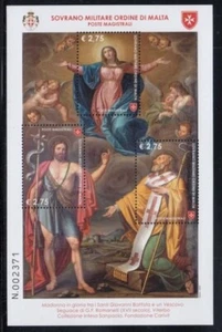 SOVEREIGN MILITARY ORDER OF MALTA Saint Giovanni Battista MNH souvenir sheet - Picture 1 of 1